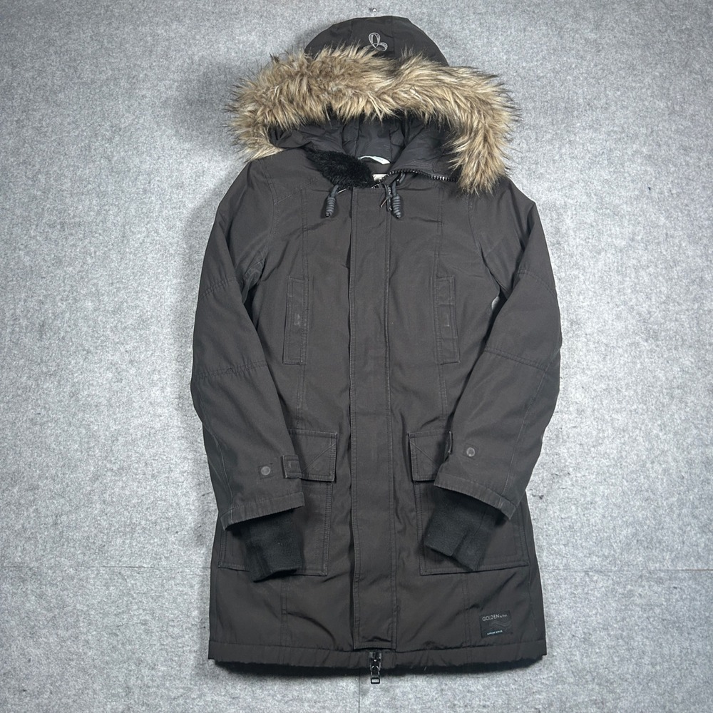 Aritizia Golden by TNA Bancroft Parka jacket Womens XS Black Altitude series fur